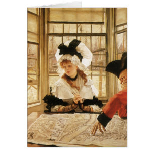 En Tråkig Historia av James Tissot, Vintage Fine A Hälsningskort