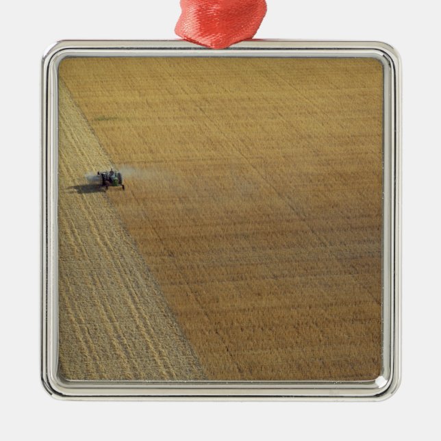 En traktorplockning julgransprydnad metall (Framsidan)