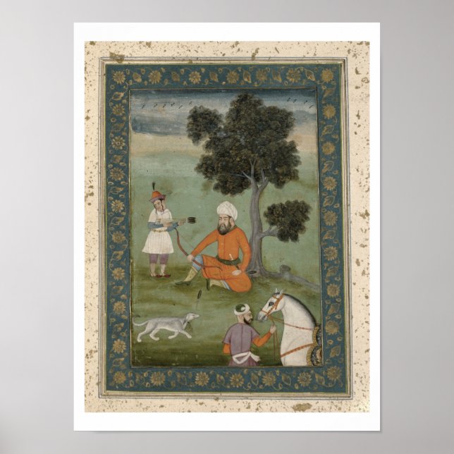 En transOxonisk nobleman som ligger under träd, fö Poster (Framsidan)