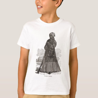 En träsnitt avbildar av Harriet Tubman, för 1869 Tee Shirt