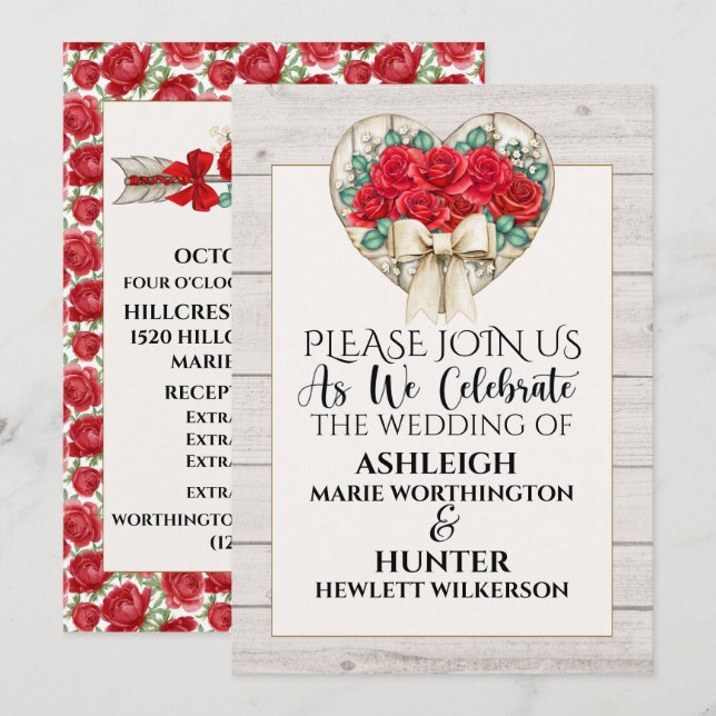 En trevlig dag för ett Bröllop - inbjudan - se til (Fram/baksida)