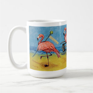 En trevlig flamingo mugg