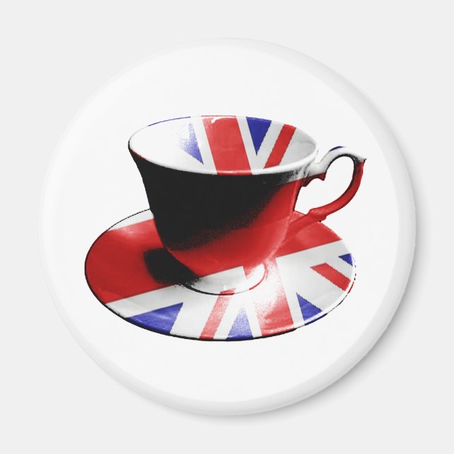 En trevlig kopp i Engelska Tea Magnet (Framsidan)