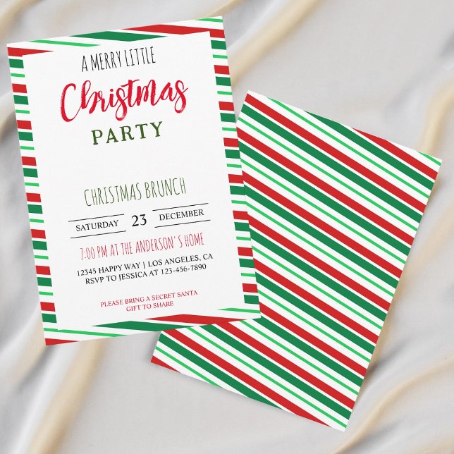 En trevlig liten jul-Helgdag Festive Party Inbjudningar (Skapare uppladdad)