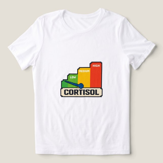 En Tri-matière Cortisone Risk Level Chart T-Shirt (Design Framsida)