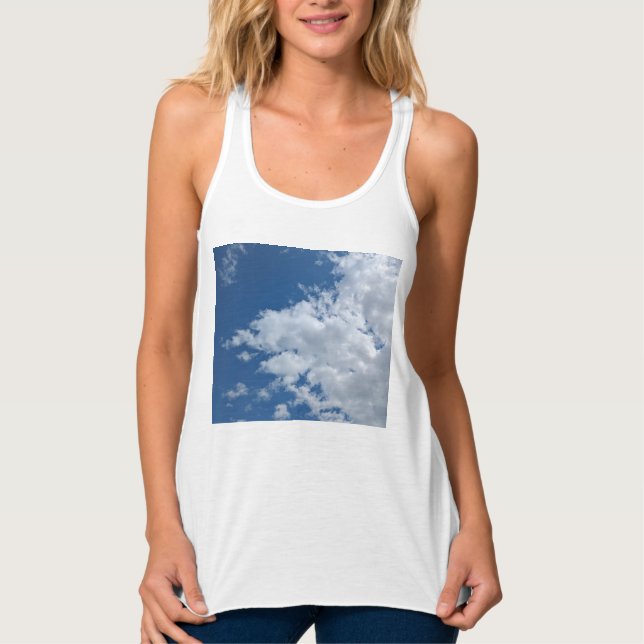 En triangel med moln linne med racerback  (Framsida)