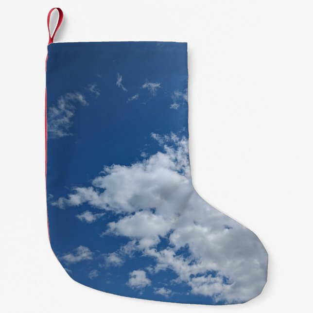 En triangel med moln liten julstrumpa (Framsidan)