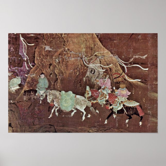 en tributär häst för Xuanzong-kejsare av tang från Poster (Framsidan)