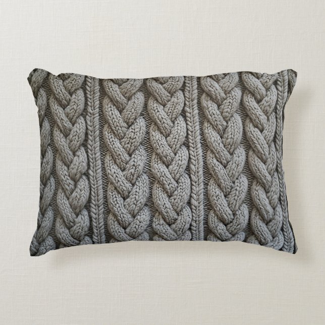 En trikå prydnadskudde (Framsidan)