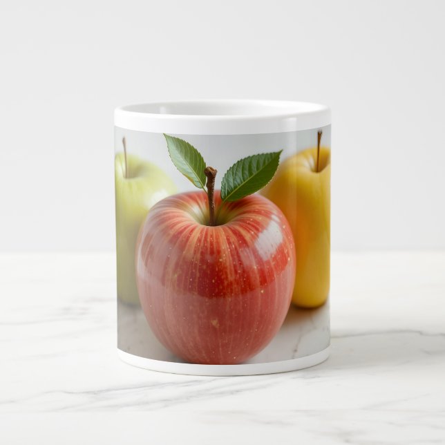 En trio äpplen jumbo mugg (Framsidan)