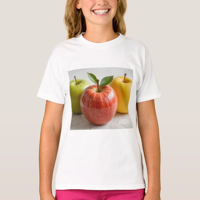 En trio äpplen t shirt (Framsida)