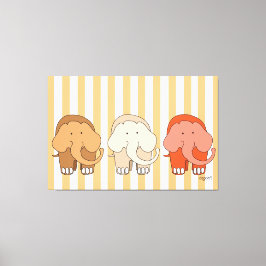 En trio av Elephants Canvas Art