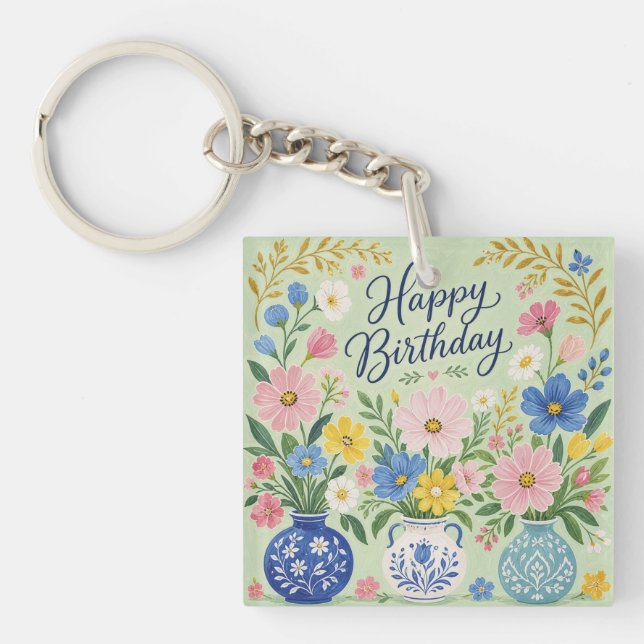 En trio av födelsdagsblommor (Framsidan)
