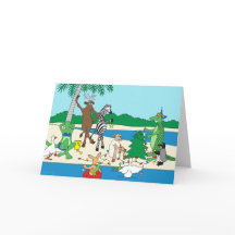 En Tropical Beach Julhälsningar