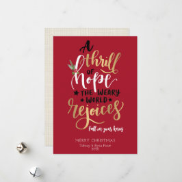 En tröskel av hopp - ett platt julkort
