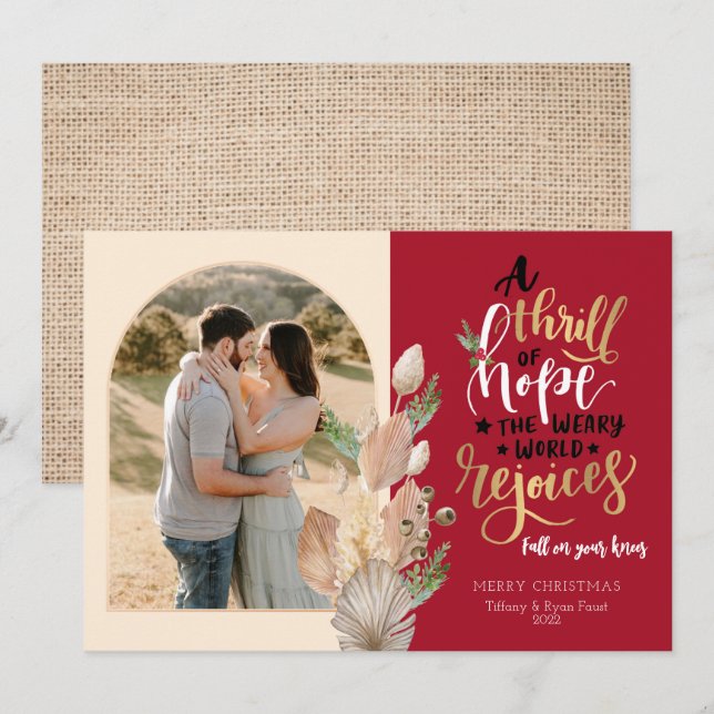 En tröskel av julkort (Fram/baksida)