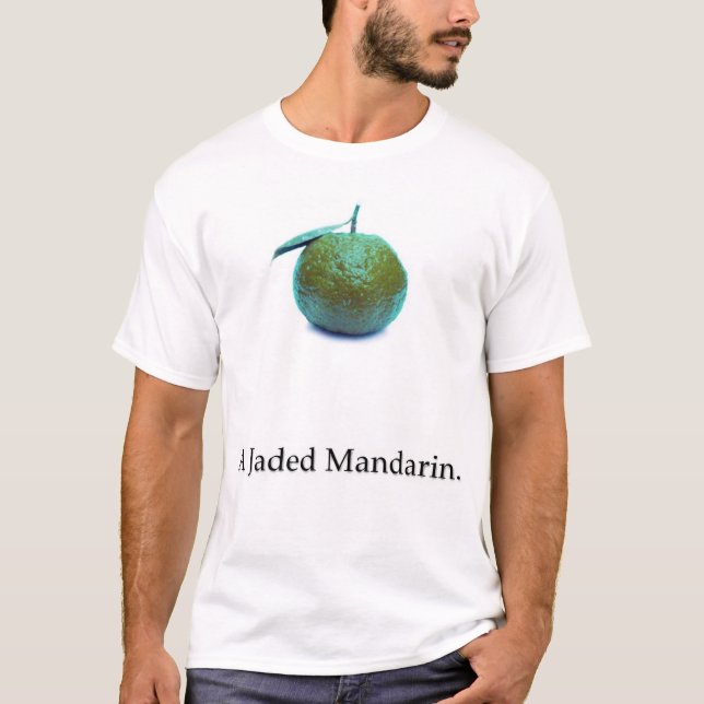 en tröttkörd mandarin t-shirt (Framsida)