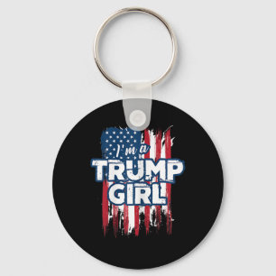 En Trump Girl Trump Pro President Donald Trump Sup Nyckelring