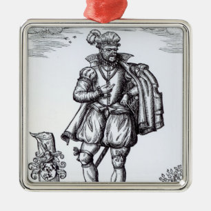 En Tudor gentleman Julgransprydnad Metall