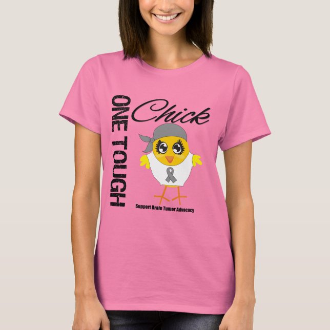En Tuff Chick Brain Tumor Warrior Tee (Framsida)