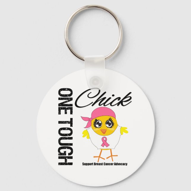 En Tuff Chick Bröstcancer Nyckelring (Framsida)