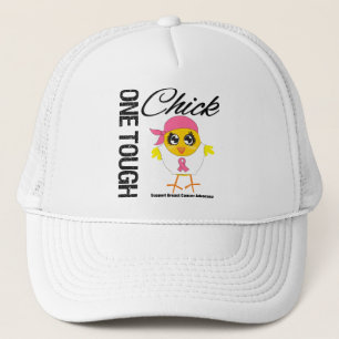 En tuff chickbröstcancerkrigare truckerkeps