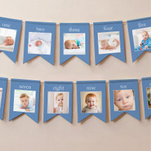 En tuff cookie 1-årsdag 12 månaders fotobanner