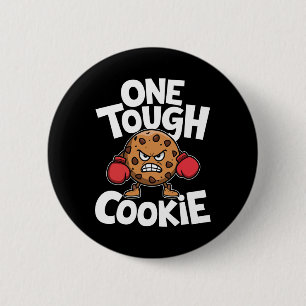 En Tuff Cookie Boxer Boxing Funny Cookie Älskare Knapp