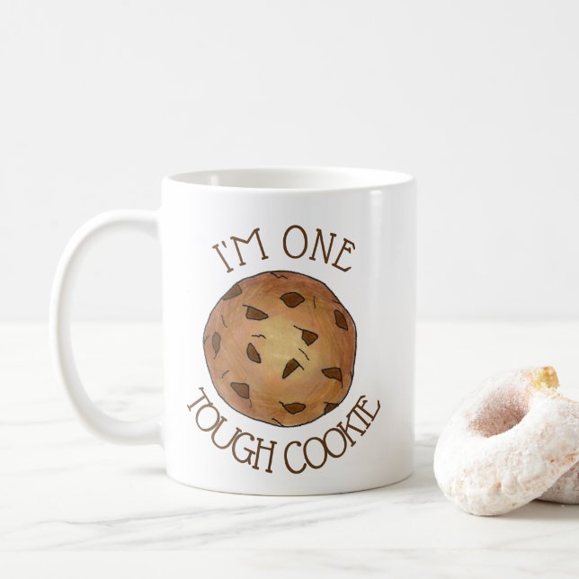 En Tuff Cookie Chocolate Chip Baker Foodie Kaffemugg (Med munk)
