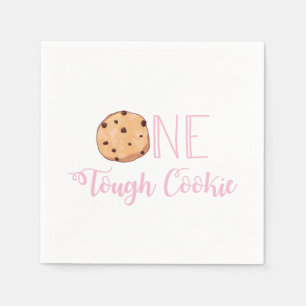 En Tuff Cookie Rosa Mjölk och Cookies Birthday Pappersservett