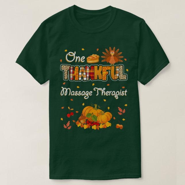 En tuff massageterapeut hösten tack. t shirt (Design framsida)