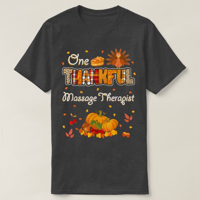 En tuff massageterapeut hösten tack. t shirt (Design framsida)
