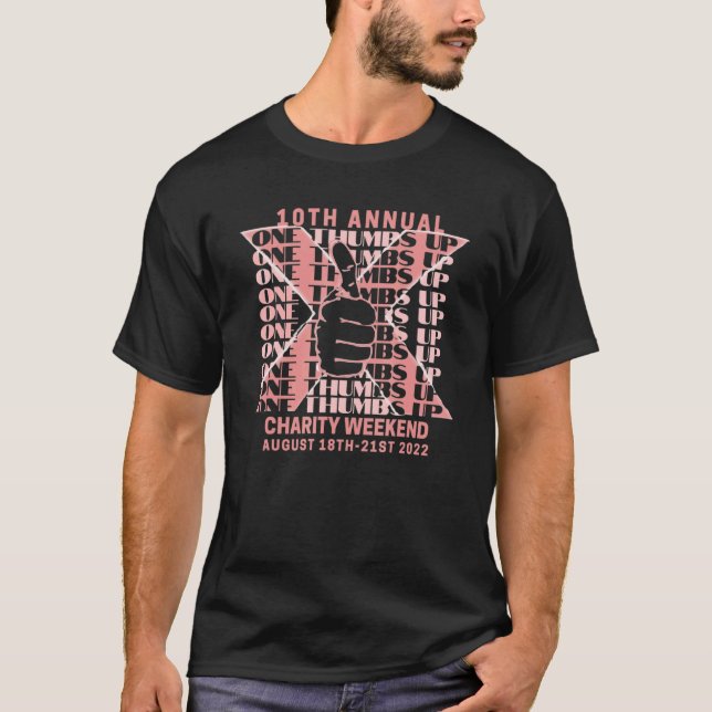 En tumme upp X-Rosa T Shirt (Framsida)