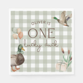 En tur duck 1-årsdag pappersservett