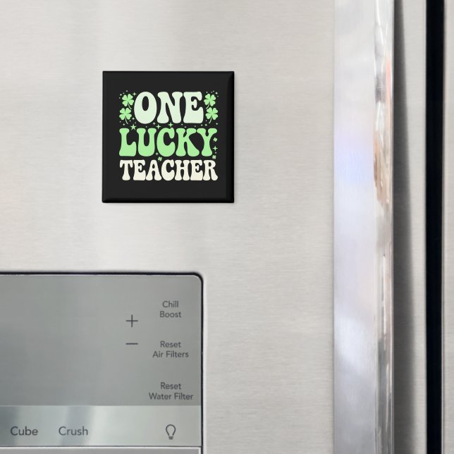 En tur lärare Groovy Retro lärare St Patricks Magnet (In Situ (Fridge))