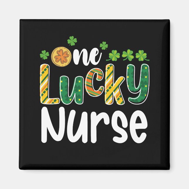 En tur sjuksköterska St Patrick's Day Magnet (Framsidan)