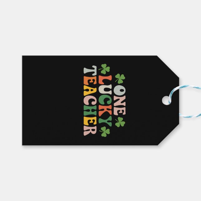 En turblig lärare som lär ut om retro St Patricks  Presentetikett (Framsidan (Horisontell))