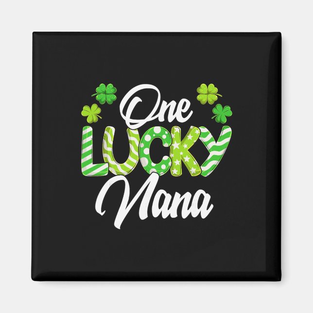 En turfull mormor Shamrock irländsk mormor St Patr Magnet (Framsidan)