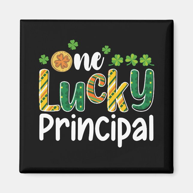 En turhörnprincipal skola St Patrick's Day Magnet (Framsidan)