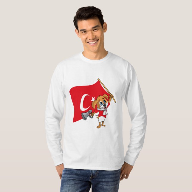 En Turkisk Fan Hund T-Shirt (Hel framsida)