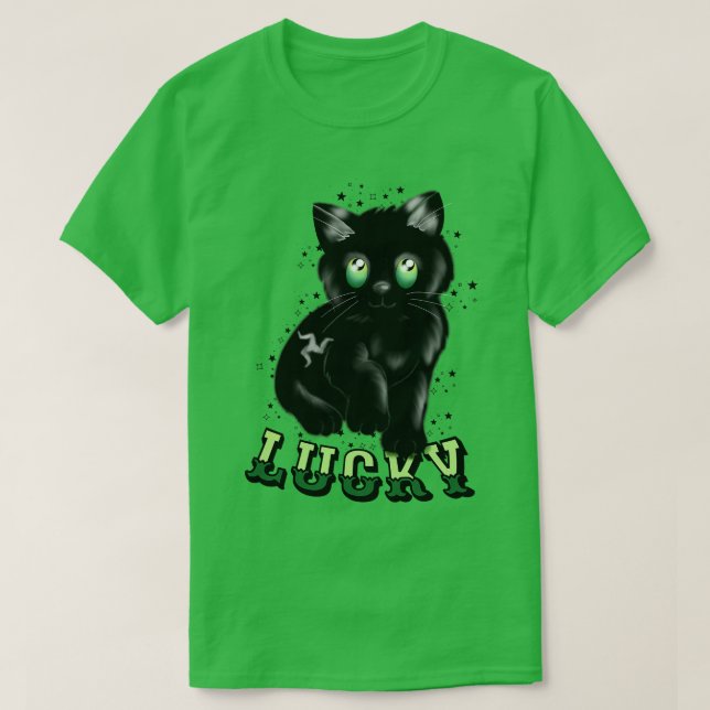 En turlig Manx-katt T Shirt (Design framsida)