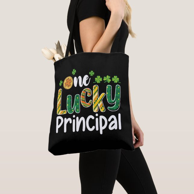 En turprickande rektor skola St Patrick's Day Tygkasse (Närbild)