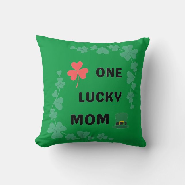 En tursam mamma irish T-Shirt Kudde (Framsida)