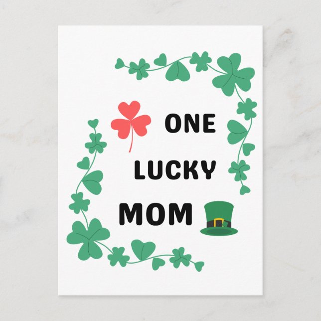 En tursam mamma irish vykort (Framsida)