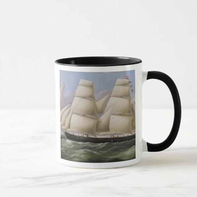 En två Masted Schooner av Dover (olja på kanfas) Mugg (Höger)