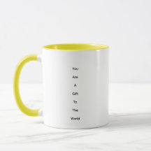 En tvåtons kanariegul mugg