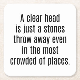 En tydlig Papper Underlägg Kvadrat