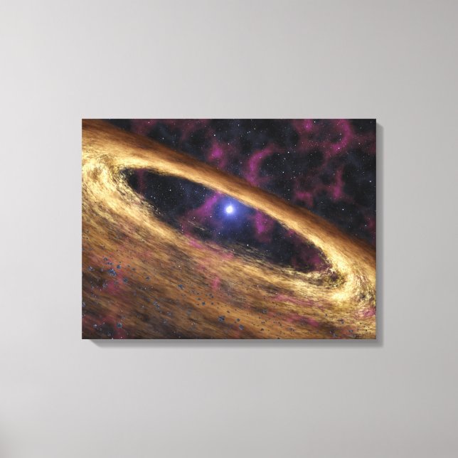 En typ av död stjärna som kallas pulsar canvastryck (Framsida)