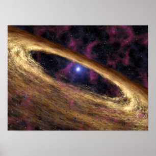 En typ av död stjärna som kallas pulsar poster