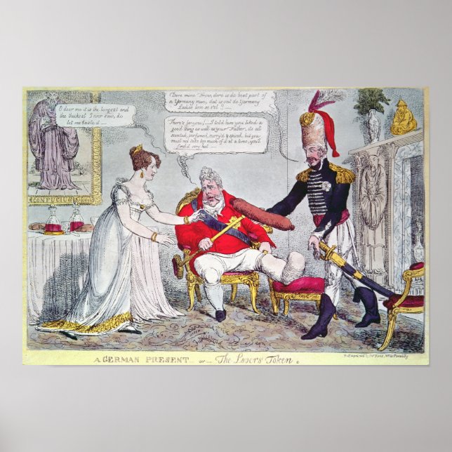 En tysk nutid eller Älskare Token Poster (Framsidan)